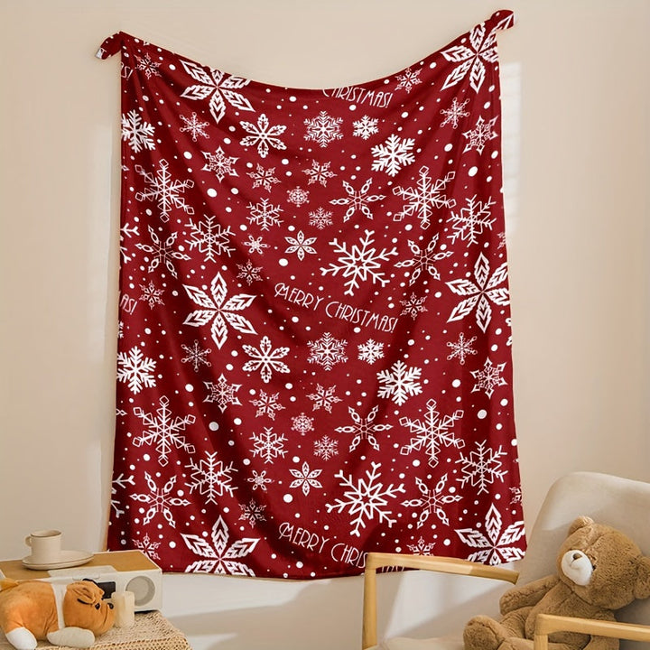 FestiveSnuggle - Luksus Jule Fleece Teppe for Høytiden Luvikno