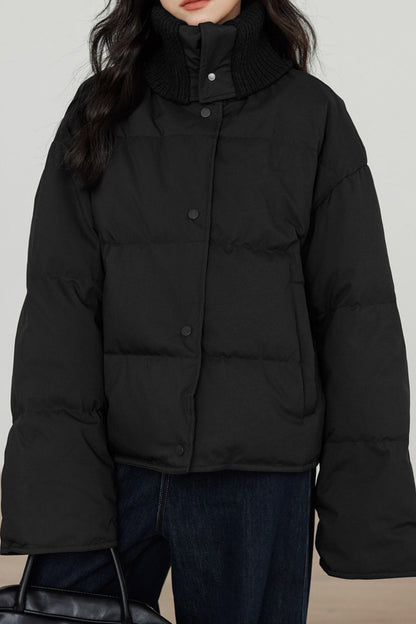 Luvik | Kauluspusero Valkoinen Ankan Untuvaparka