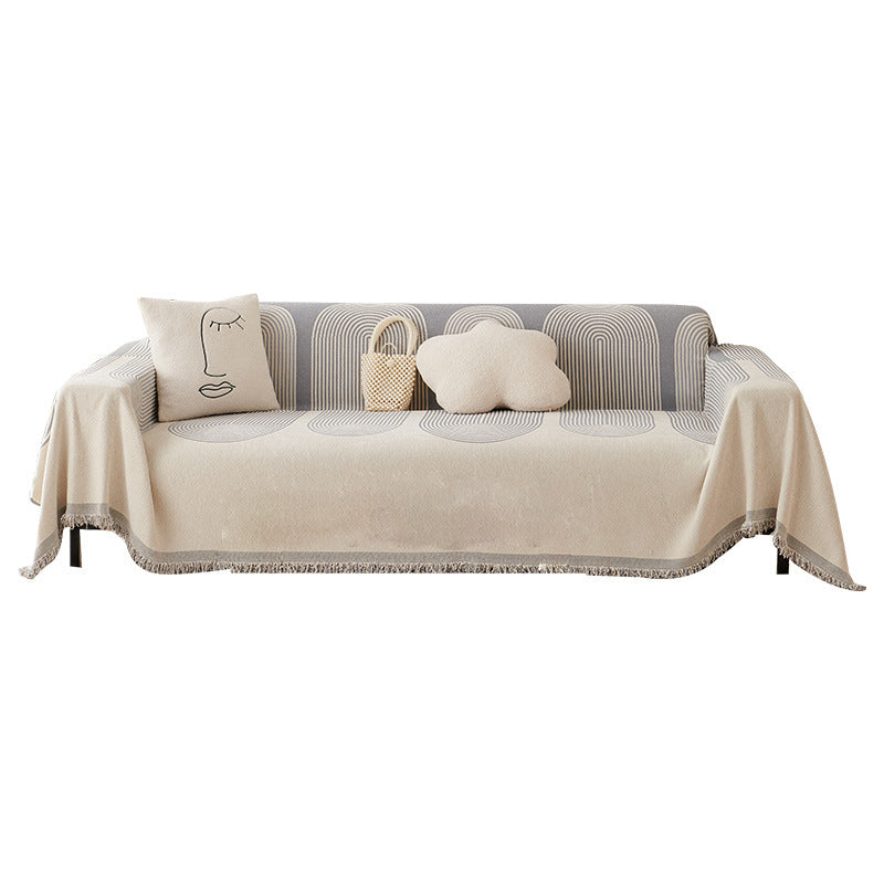 Dobbelsidig Chenille Sofa Dekke | Luvikno