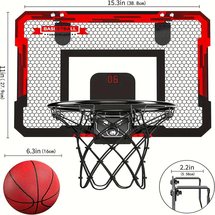 Luvikno | Mini Basketball Hoop med elektronisk poengtavle - BouncePro