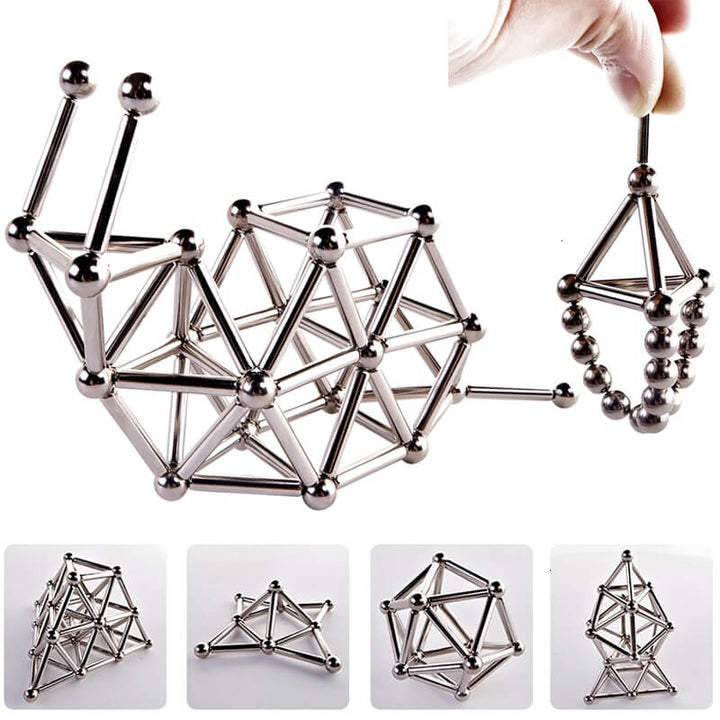 Luvikno | Magnetiske Staver - Kreativt Byggespill - Barn