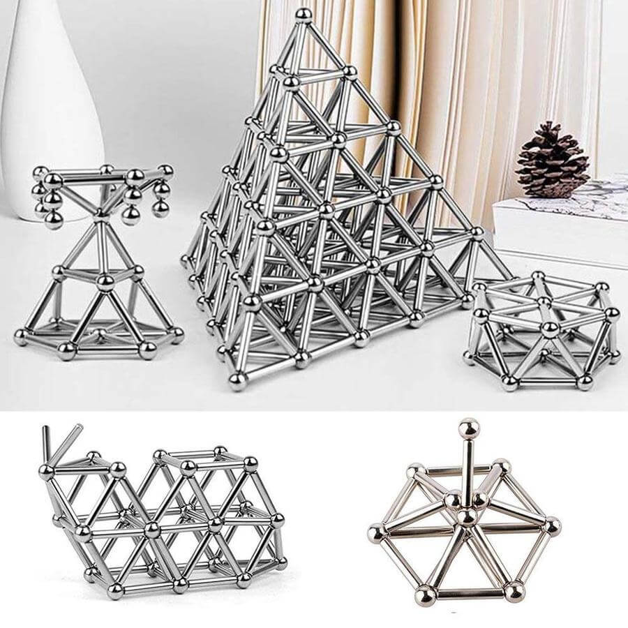Luvikno | Magnetiske Staver - Kreativt Byggespill - Barn