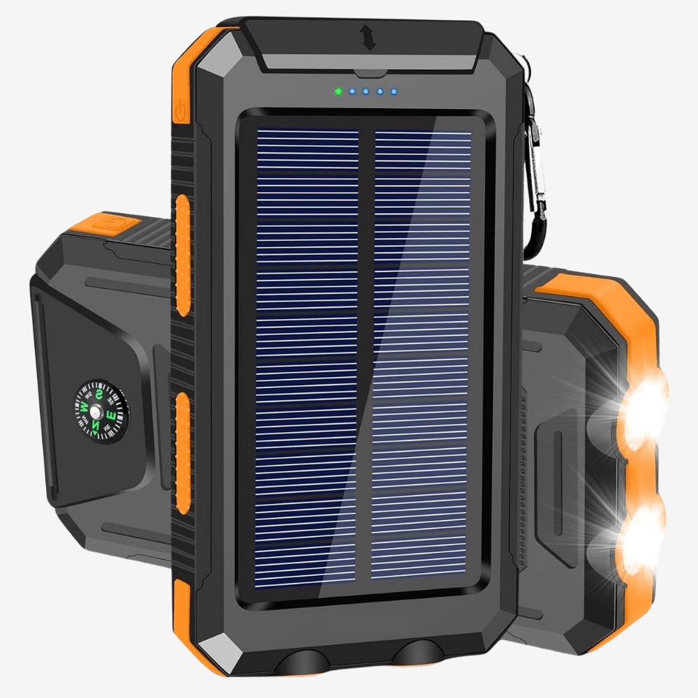 Luvikno | Vanntett Støtsikker Solbatteri 10 000 mAh | Soloppladbar