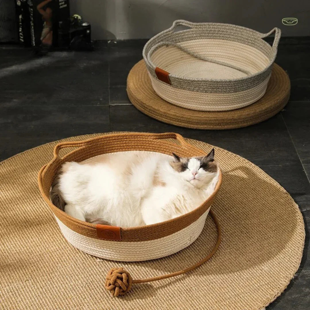 Håndvevd bomull tau katt seng – DreamNest Luvikno