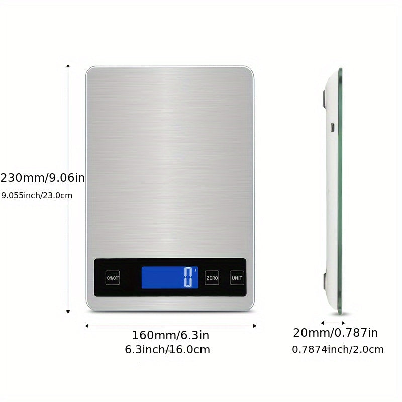 Digital kjøkkenvekt 15 kg USB oppladbar | Luvikno
