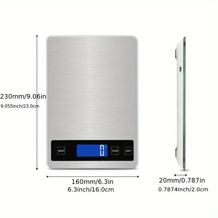 Digital kjøkkenvekt 15 kg USB oppladbar | Luvikno