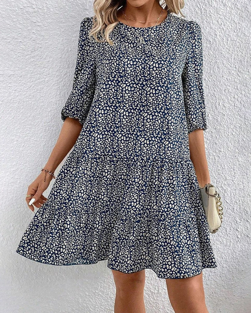 Luvik | Elegant arkipäivän mekko pyöreällä kaula-aukolla