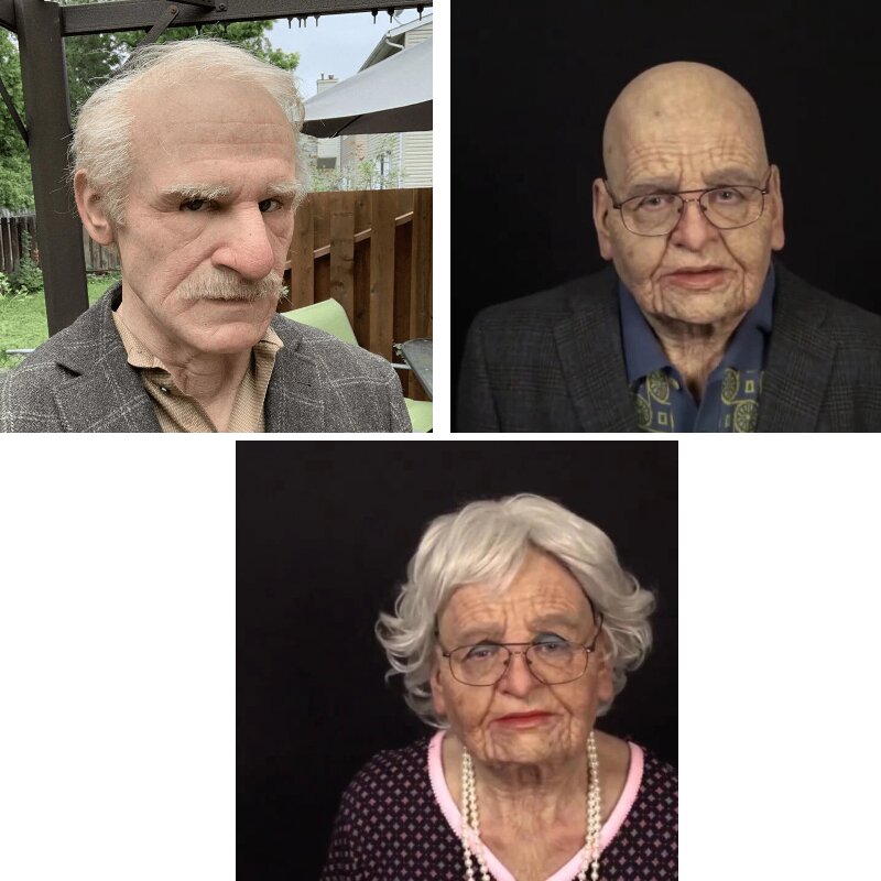 Creepy Old Man Maske – Realistisk Lateks Halloween Maske for Voksne | Luvikno
