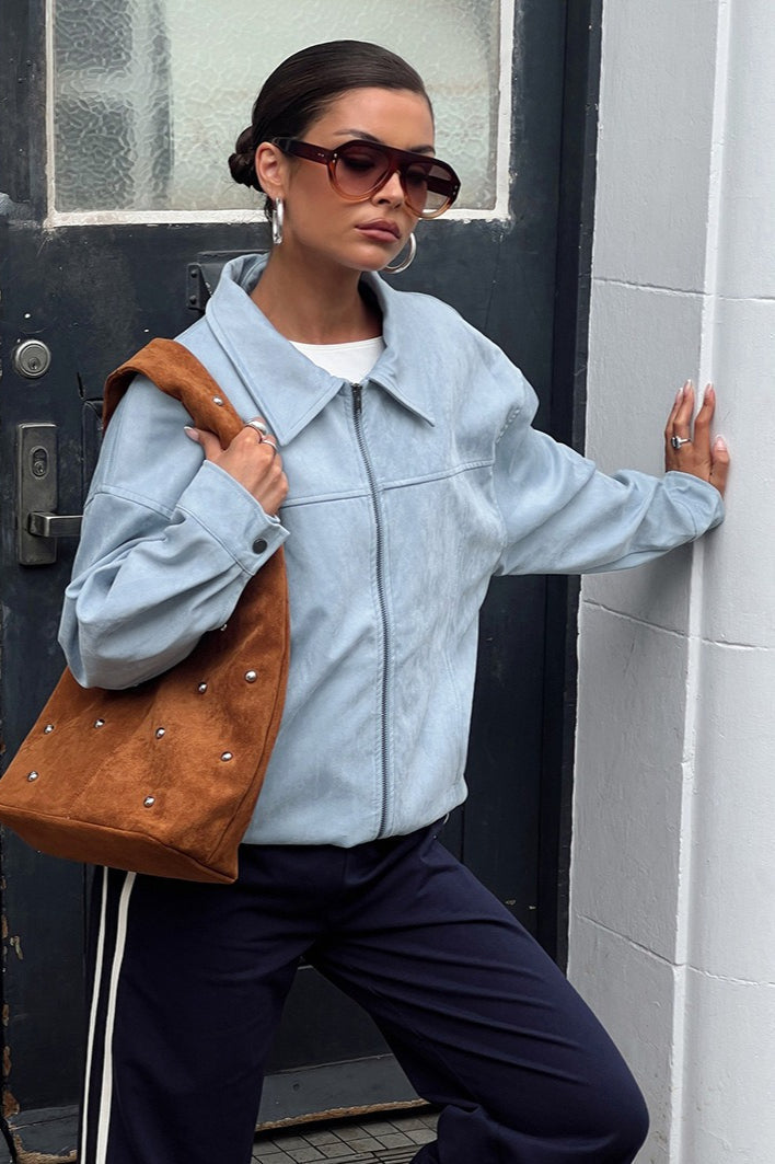 Luvik | Sininen Nahkatakki