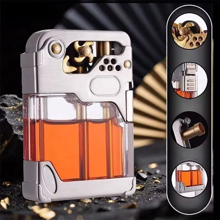 Clear Tank Metal Kerosene Lighter | Luvikno
