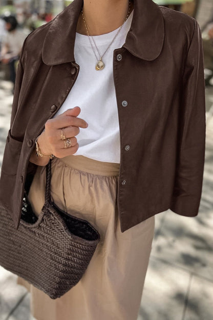 Luvik | Nahkapehmeä Kauluksen Takki