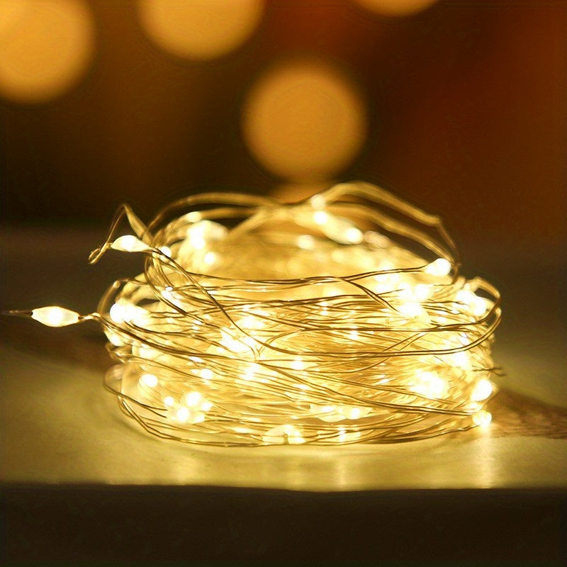Fairy Lights Batteridrevet Kobbertråd Lyskjede Luvikno
