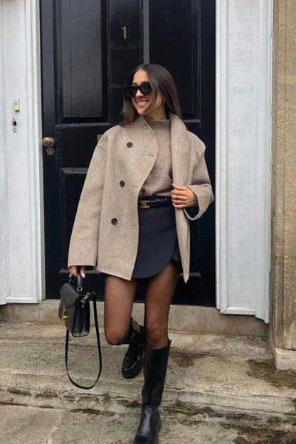 Luvik | Tupla- nappinen villa- takki