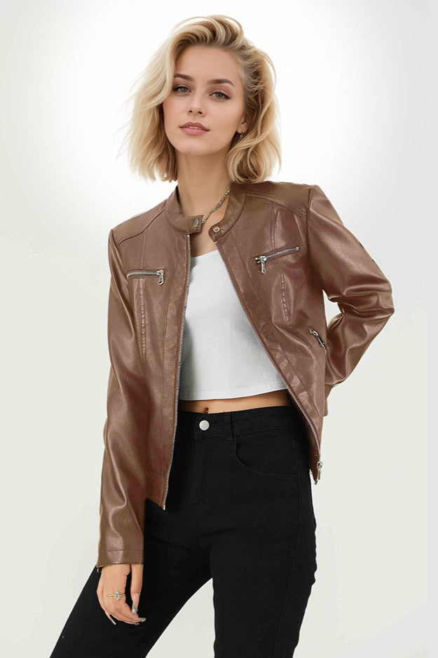 Luvik | PU Biker-stil jakke
