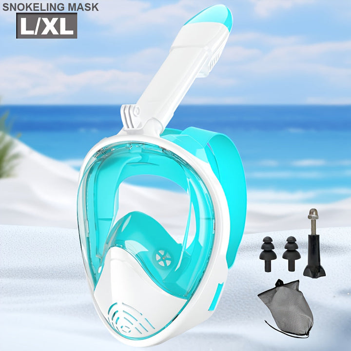 Full-face snorkelmaske med 180° synlighet | Luvikno