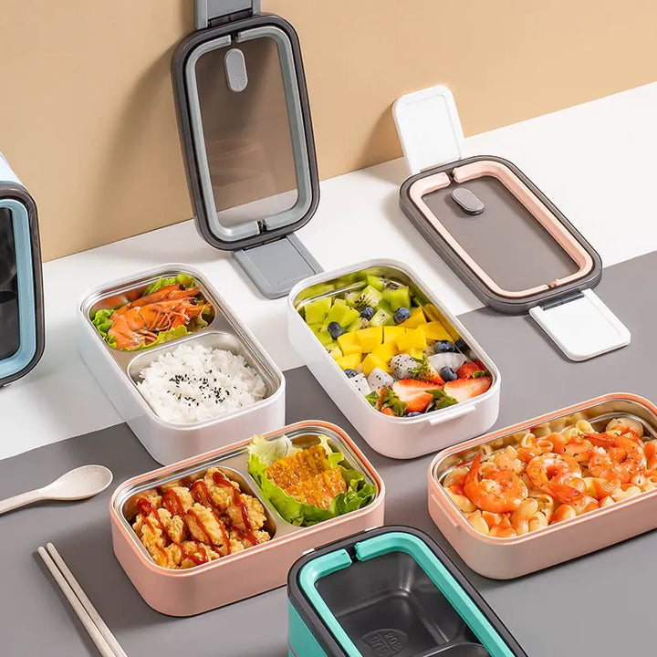 Luvikno | 2-lags Rustfritt Stål Bento Matboks - MealMate