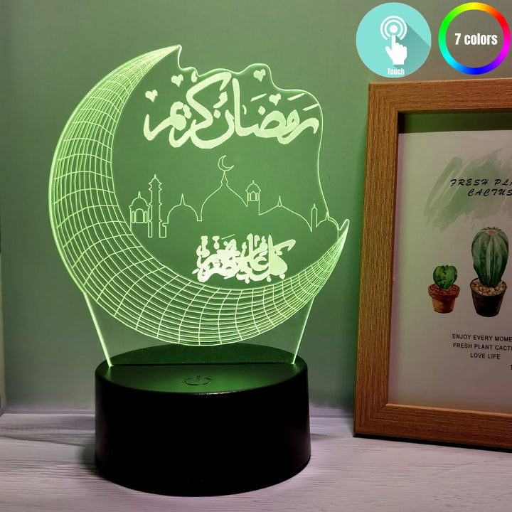 MoonPalace - 3D Farge Kveldslampe Touch Luvikno