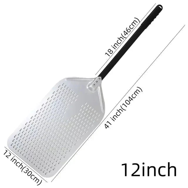Big Pizza Perforert Spade Paddle Håndtak for Ovn Pizza Baking Verktøy | Luvikno