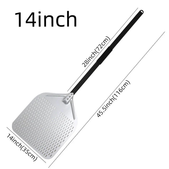Big Pizza Perforert Spade Paddle Håndtak for Ovn Pizza Baking Verktøy | Luvikno