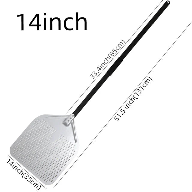 Big Pizza Perforert Spade Paddle Håndtak for Ovn Pizza Baking Verktøy | Luvikno