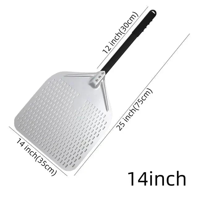 Big Pizza Perforert Spade Paddle Håndtak for Ovn Pizza Baking Verktøy | Luvikno
