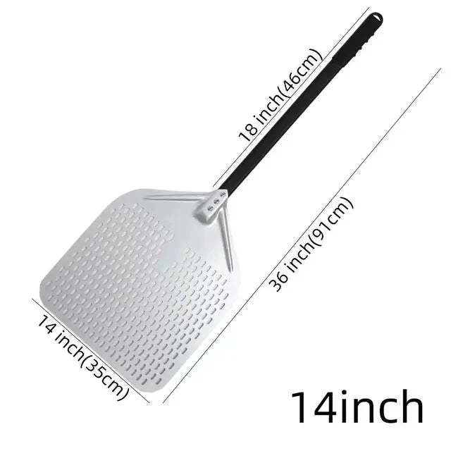 Big Pizza Perforert Spade Paddle Håndtak for Ovn Pizza Baking Verktøy | Luvikno