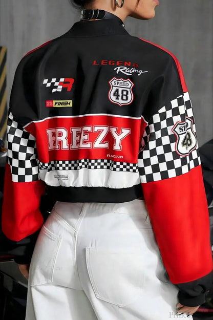 Luvik | Kirjainprintti Lyhyt Pitkähiha Jakkupaita