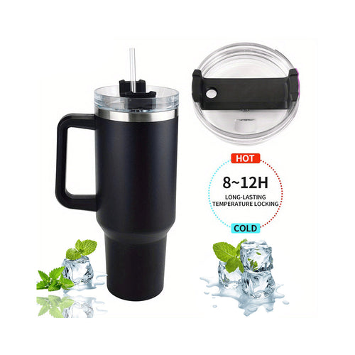 Tumbler Termokopp 1200 ml med håndtak, lokk og sugerør | Luvikno