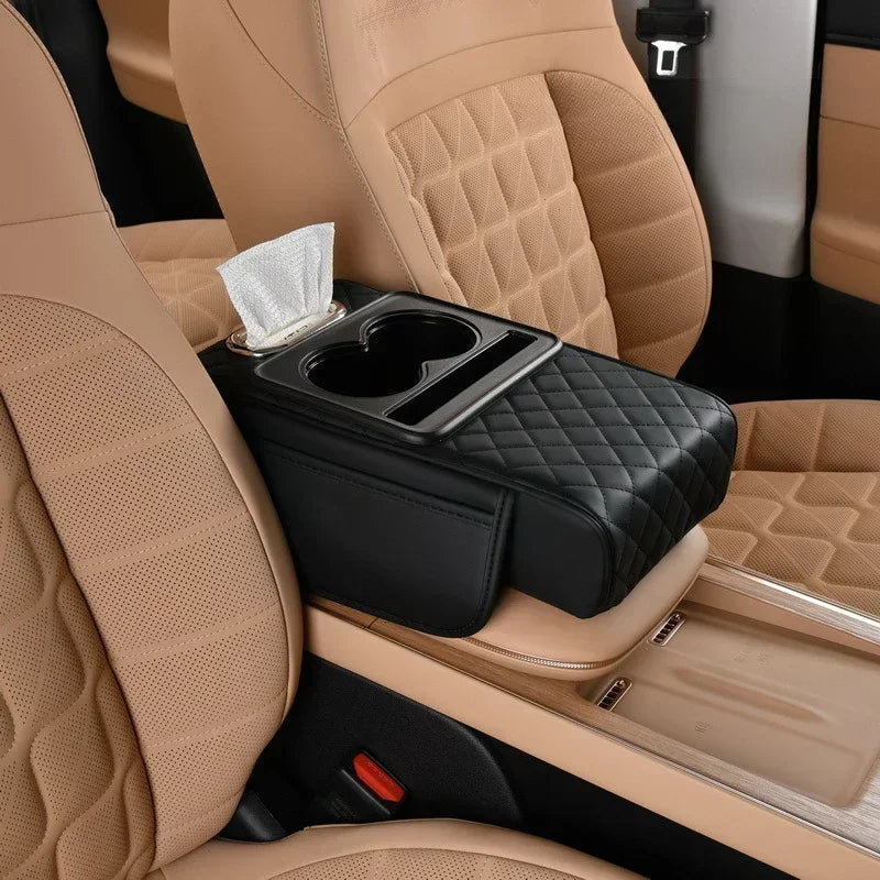 Premium bil midtkonsoll armlenepute med oppbevaring Luvikno