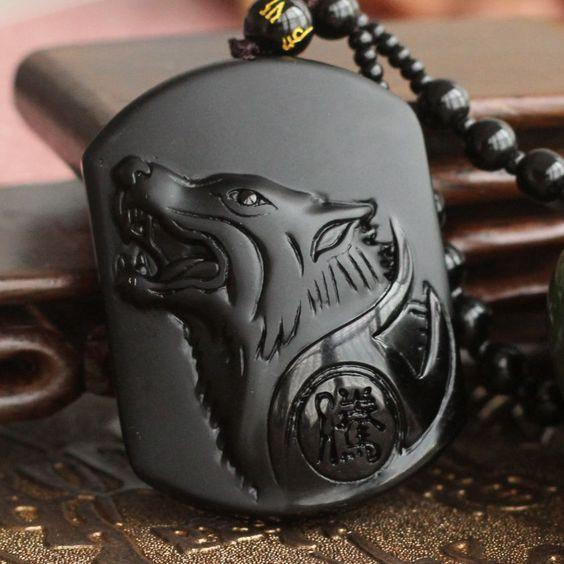 Black Wolf Obsidian Halskjede | Luvikno