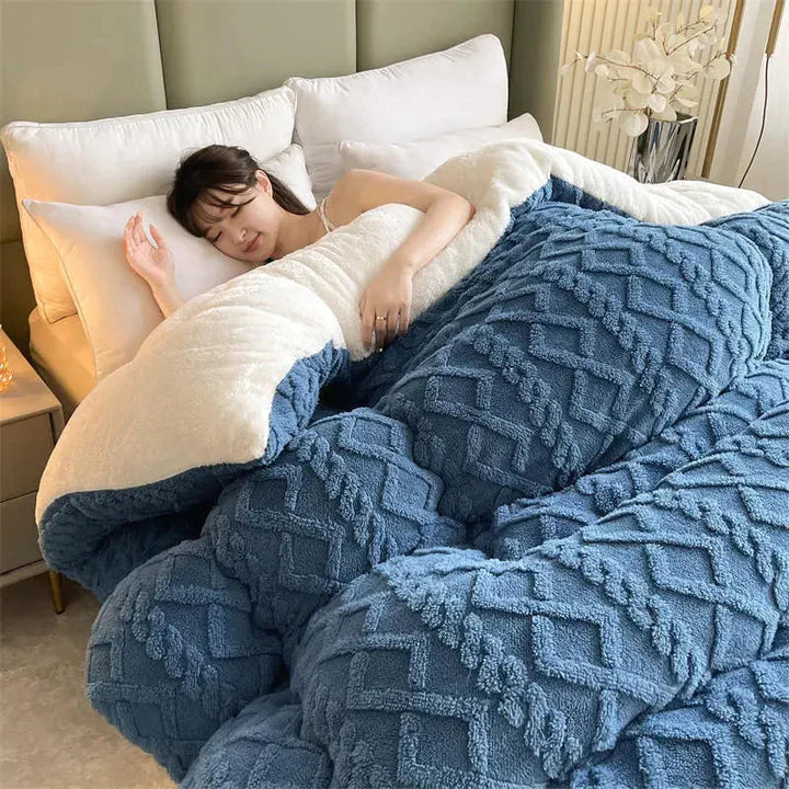 Luvikno | SereneSleep Vinter Duntrekk - Luksuriøst Kasjmir Fleece Duntrekk for Ultimat Vinterkomfort