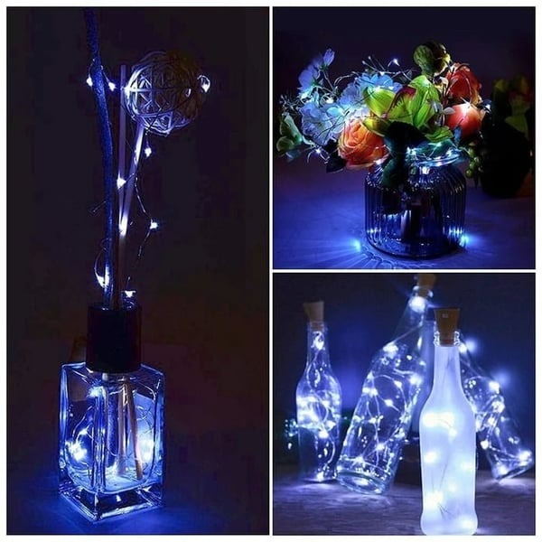 Led Flaske Lys Kork Natt Lys DIY Dekor | Luvikno