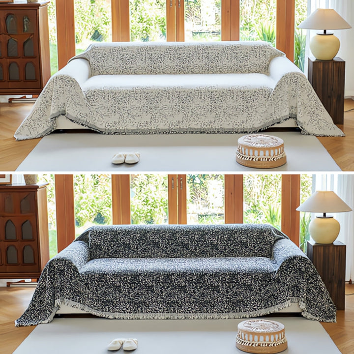 Moderne Boho Bomull Sofa Deksel Vendbar Design Luvikno