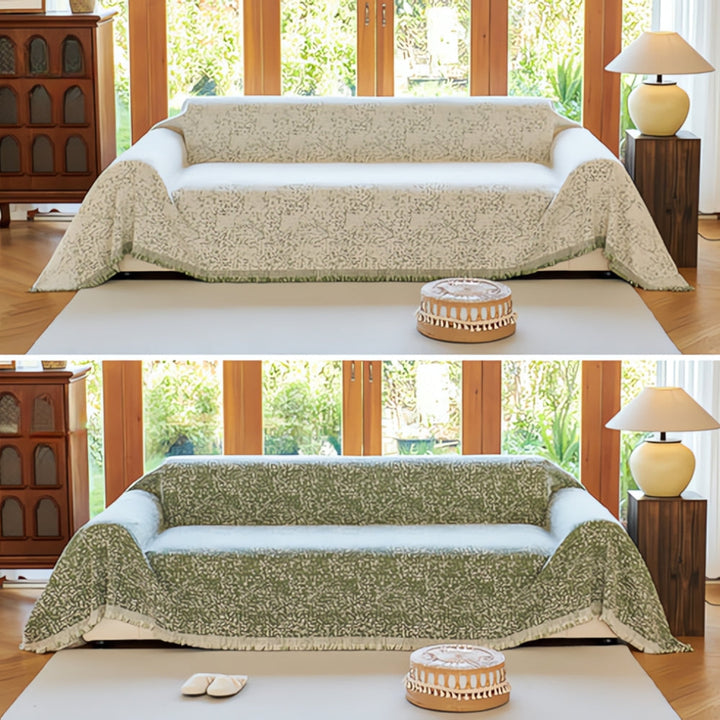 Moderne Boho Bomull Sofa Deksel Vendbar Design Luvikno