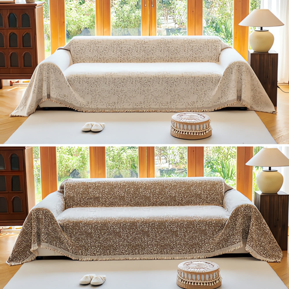 Moderne Boho Bomull Sofa Deksel Vendbar Design Luvikno