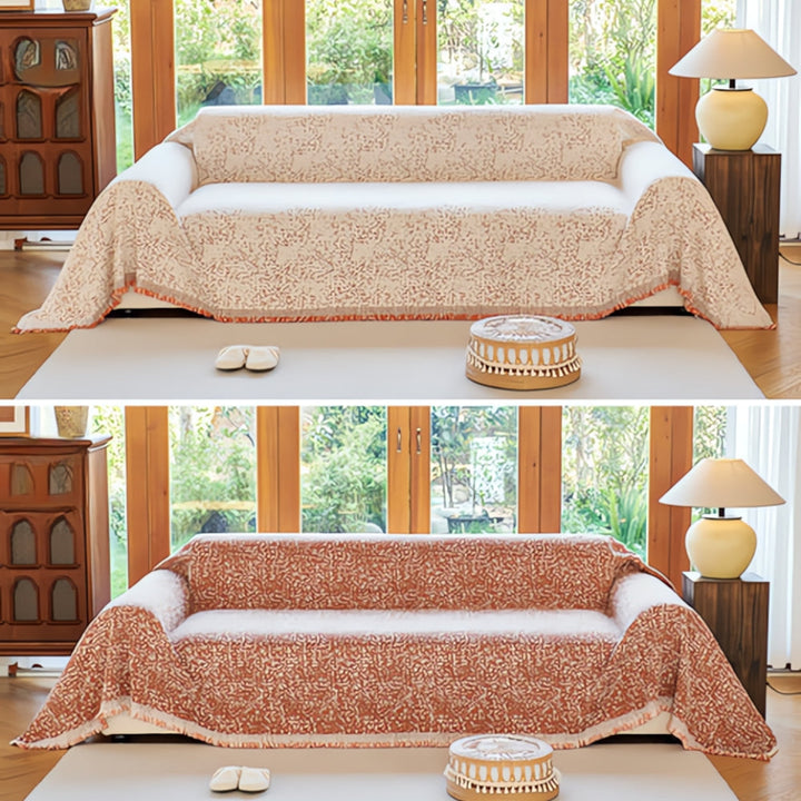 Moderne Boho Bomull Sofa Deksel Vendbar Design Luvikno