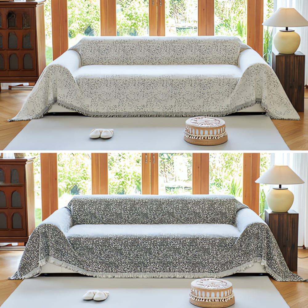 Moderne Boho Bomull Sofa Deksel Vendbar Design Luvikno