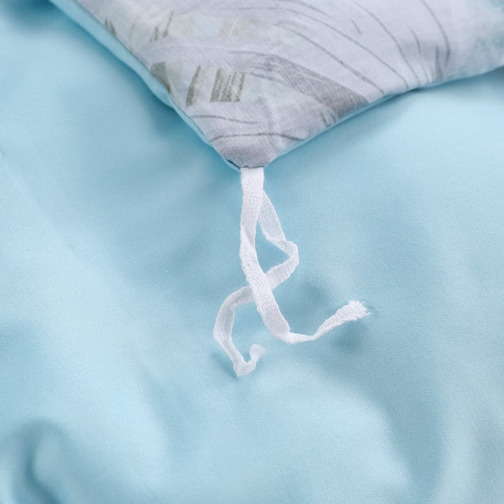 Azure Bloom Duvet Cover Set (Egyptian Cotton, 500 TC) | Luvikno