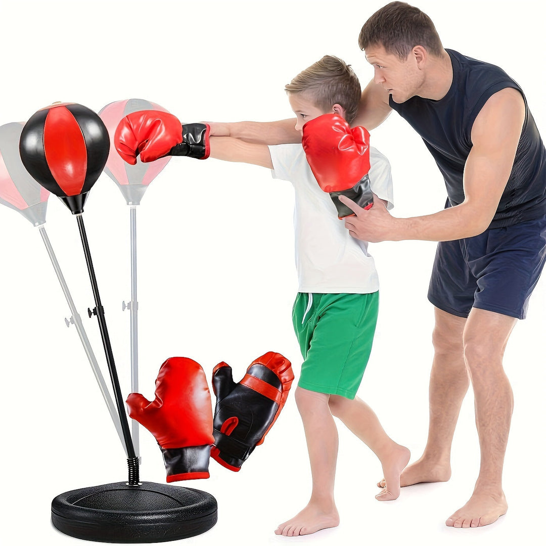 BoksFun JuniorSet – Justerbar boksepose med hansker for barn | Luvikno