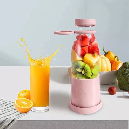 Luvikno | Kompakt Bærbar Smoothie Mixer med Fruktbeholder og Drikkelokk