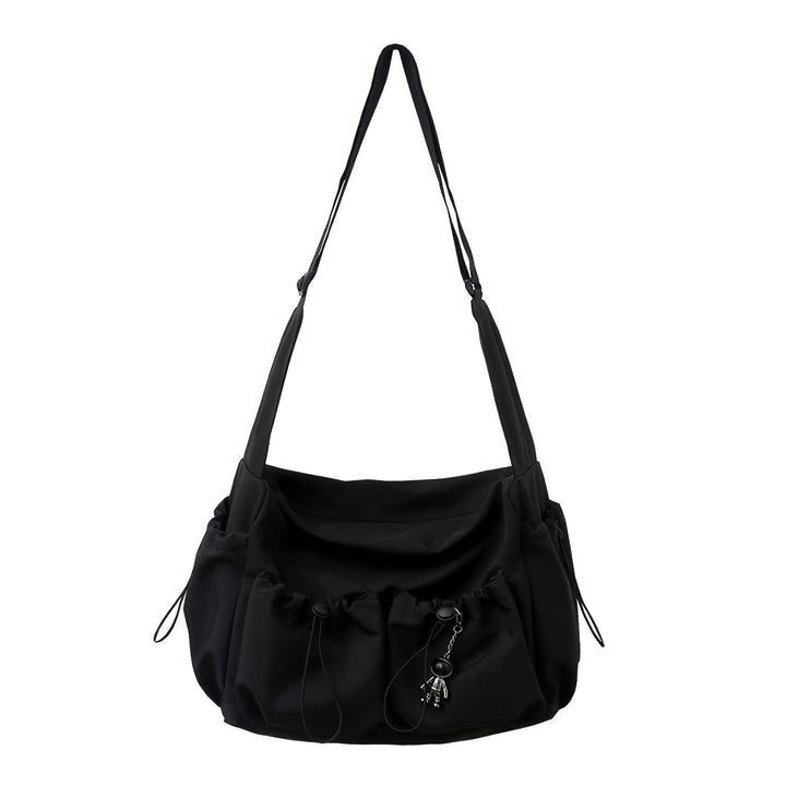 UrbanLiner Nylon Budveske – Svart Skulderbag med Glidelås for Daglig Bruk | Luvikno
