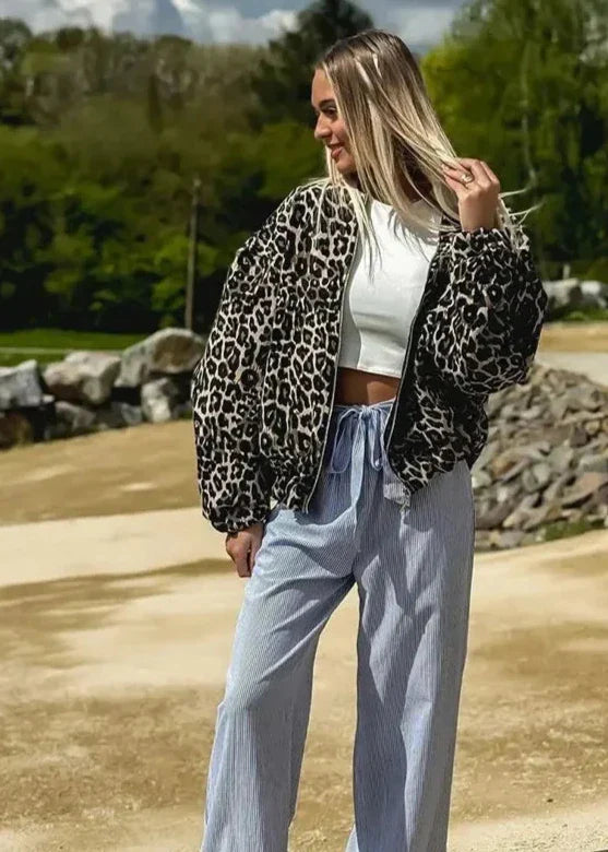 Luvik | Leopard Bomberjakke