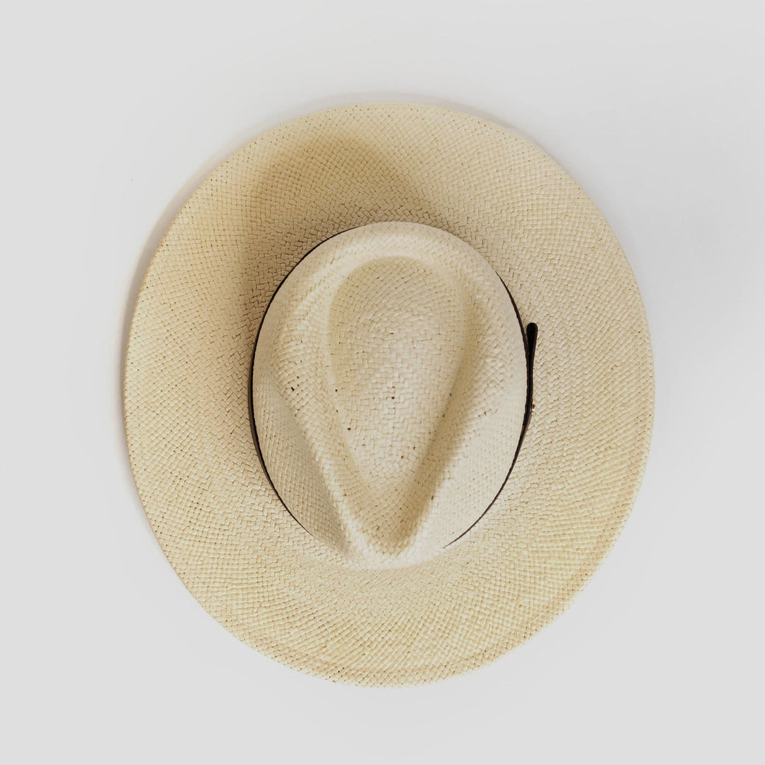 Moderne Minimalistisk Strå Fedora Hatt – Kaffe | Luvikno