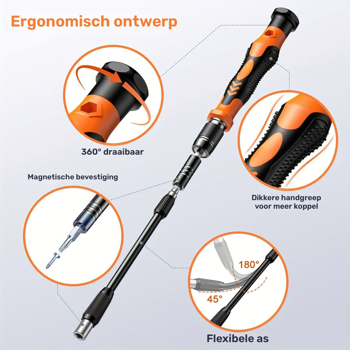Precision Skrutrekker Sett 117-deler med Bits | Luvikno