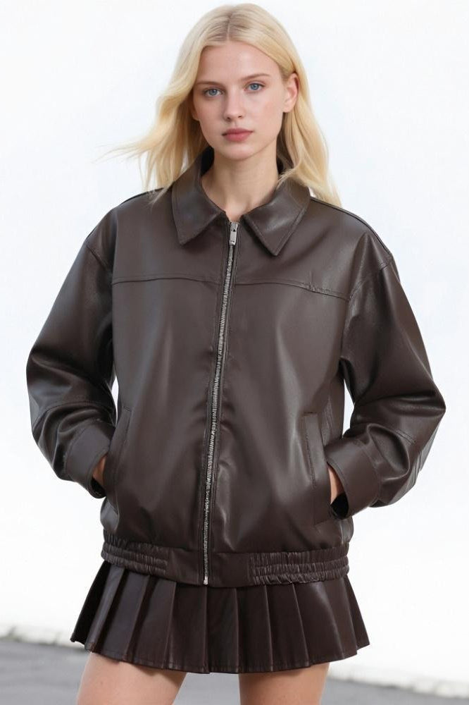 Luvik | Lær Relaxed Blazer