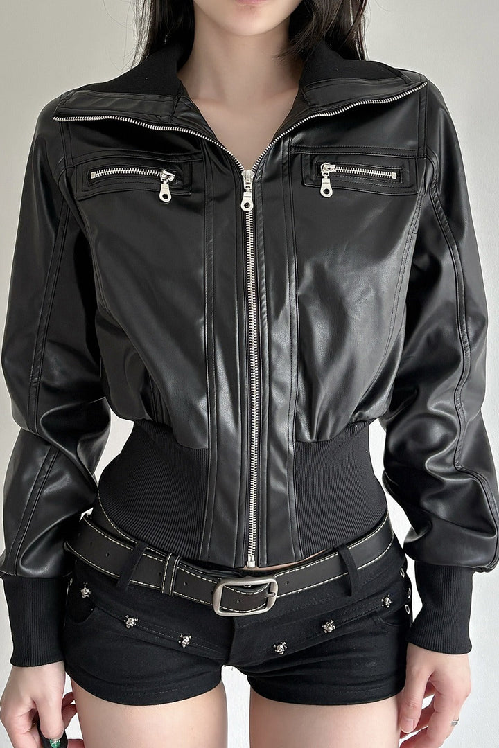 Luvik | Midje-lang lærjakke