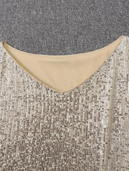 Luvik | G minimekko kiiltävä yhdellä olalla