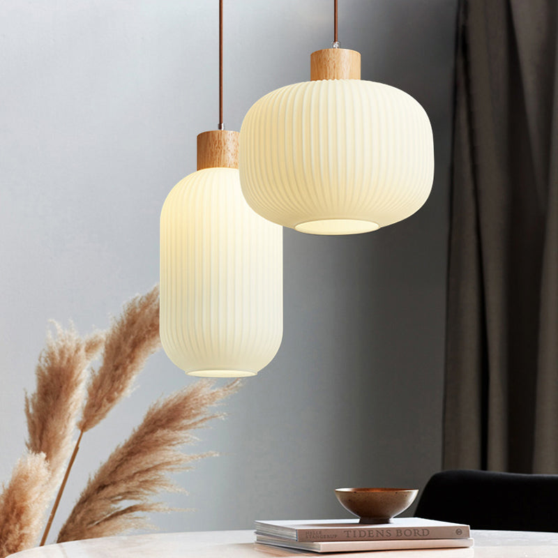 Luvikno | VintageLight - Stilig tre- og glasspendellampe