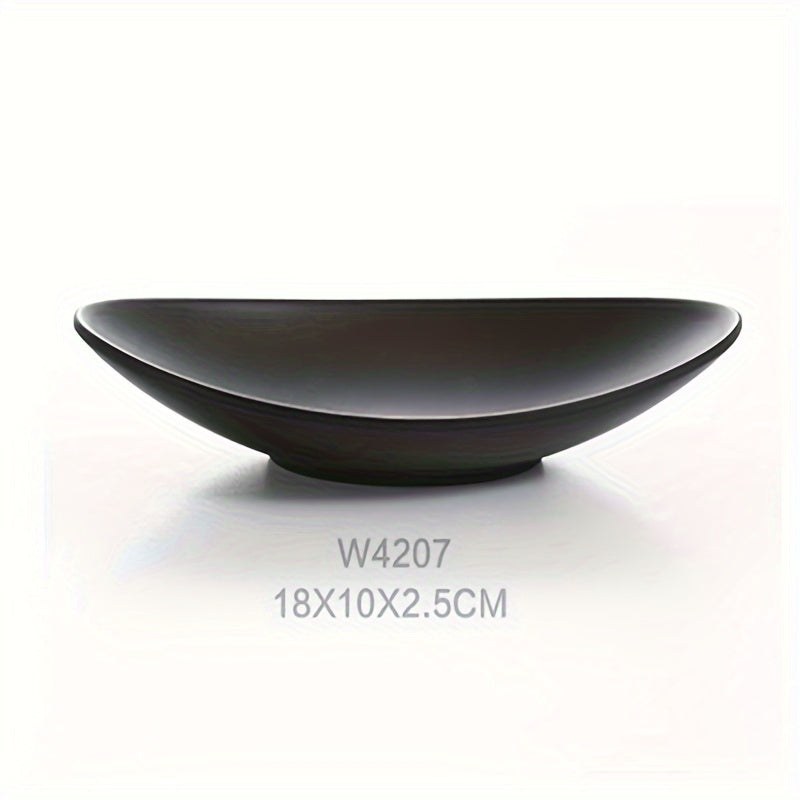 BlackTray - Elegant Ovalt Oppbevaringsbrett for Smykker Luvikno