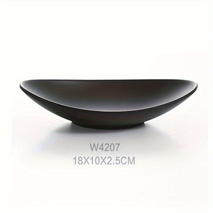 BlackTray - Elegant Ovalt Oppbevaringsbrett for Smykker Luvikno